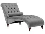 Chaise longue MURET Gris - Chêne foncé