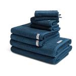 Selection set de serviettes 8 pièces Bleu - Textile - 50 x 1 x 100 cm