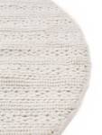 Tapis en laine rond Dina Blanc crème - 150 x 150 cm