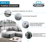 U-Form-Sofa Asvil Enjoy New 45 Hellgrau
