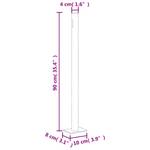 Ausziehbare Seitenmarkise 3000732-1 Cremeweiß - Höhe: 140 cm