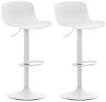 Tabouret de bar Almada Lot de 2 Blanc