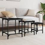 Couchtische 3er Set D749 Schwarz