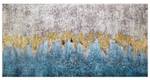 Acrylbild handgemalt Ambivalenz Blau - Grau - Massivholz - Textil - 140 x 70 x 4 cm