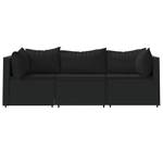 Garten-Lounge-Set 3029629-1 (3-teilig) Schwarz