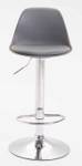 Tabouret de bar Kiel Lot de 2 Gris - Argenté