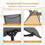 Sonnenliege ZB33519SD-4DE (2er Set) Grau - Metall - 64 x 102 x 189 cm