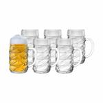 Bierkrüge Diamond 6er Set Glas - 9 x 17 x 9 cm