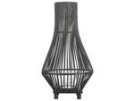 Lanterne LEYTE Noir - Bambou - 30 x 58 x 30 cm