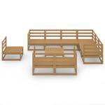 Garten-Lounge-Set (10-teilig) 3009834-1 Braun - Massivholz - Holzart/Dekor - 70 x 30 x 70 cm