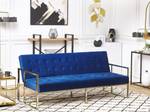 3-Sitzer Sofa MARSTAL Blau - Gold - Marineblau