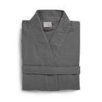 Kimono Bademantel Waffle - Graphite - M Grau - Textil - 28 x 3 x 38 cm