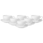 Kaffee-Set L Royal 6er Set Weiß - Ton - Porzellan - 1 x 1 x 1 cm