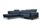 Ecksofa Scala (5-Sitzer mit Relax) Marineblau - Ecke davorstehend links