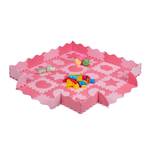 52-tlg. Puzzlematte mit Rand und Motiven Hellrosa - Pink