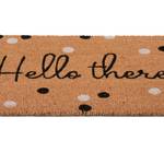 Tapis coco « Hello there » Noir - Marron - Blanc - Fibres naturelles - Matière plastique - 60 x 2 x 40 cm