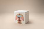 Lifeney Aufbewahrungsbox mit Deckel Hund Kunststoff - 35 x 33 x 4 cm