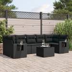 Gartensitzgruppe K5769(8-tlg) Schwarz - Massivholz - 69 x 62 x 55 cm