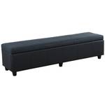 Banc avec rangement Kriens XXL Noir - Gris - Cuir synthétique - 180 x 45 x 45 cm