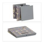 2 x Quadratische Faltbox mit Kaktusmotiv Gold - Grau - Metall - Papier - Textil - 29 x 29 x 29 cm