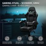 Gaming Stuhl mit Massagefunktion Schwarz - Grau