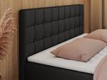 Boxspringbett CARMEN Schwarz - Breite: 200 cm - H4 - Kunstleder