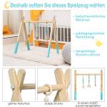 Baby Spielbogen Spieltrapez Holz Holz - Türkis