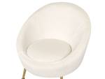 Fauteuil LANGA Blanc crème - Doré - Blanc