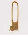 Prima - Miroir vertical en rotin tressé Marron - Rotin - 55 x 180 x 55 cm