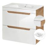 Waschtischschrank mit 61cm Becken Weiß - Holzwerkstoff - 60 x 59 x 46 cm