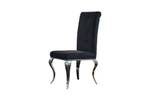 Chaise de salle à manger LEIA Velvet Noir