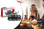 3 in 1 Raclette, Fondue & Grillplatte Schwarz - Naturfaser - 28 x 26 x 28 cm