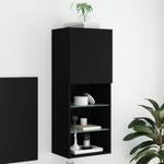 TV-Schrank mit LED-Leuchten D431 Schwarz