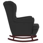 Chaise à bascule avec tabouret 3015093-2 Noir