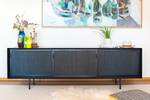 Sideboard Hevaya Schwarz - Holz teilmassiv - 45 x 69 x 220 cm