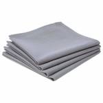 serviette table cotton gris c x4, gris Gris