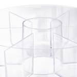 4 x Teebox transparent mit 6 Fächern Kunststoff - 20 x 8 x 20 cm