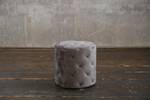 Hocker MIO Polsterhocker Pouf velvet Grau - Textil - 40 x 40 x 40 cm