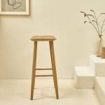 Hocker AMBRE Beige - Massivholz - 35 x 77 x 48 cm