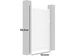 Portillon aluminium  Lola  - 101.2 x 155 Hauteur : 156 cm