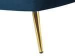 Chaiselongue ALLIER Blau - Gold - Marineblau - Armlehne davorstehend rechts - Ecke davorstehend links