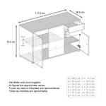 Kommode Ben V3 Schwarz - Hochglanz Grau