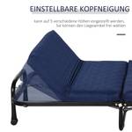 Klappbett Gästebett 831-318BU Blau - Metall - 65 x 26 x 184 cm