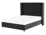 Doppelbett LUBBON Schwarz - Silber - 152 x 142 x 215 cm