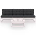 Garten-Lounge-Set (4-teilig) 3009876-2 Anthrazit - Weiß