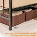 Metallbett Bettrahmen Schwarz - Metall - 164 x 101 x 208 cm