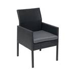Poly-Rattan Sessel G12 (2er-Set) Schwarz - Grau - Metall - Kunststoff - Polyrattan - 56 x 90 x 58 cm