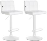 Tabourets de bar Feni Lot de 2 Blanc