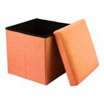 Sitzhocker Sitzwürfel Fußhocker Hocker Orange - Textil - 30 x 30 x 30 cm