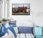 Tableau en métal Beautiful Country Life Bleu - Rouge - Métal - 90 x 60 x 5 cm